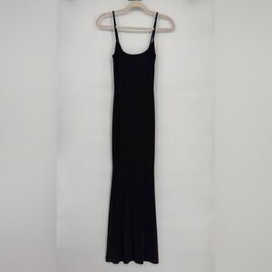 Skims NWOT Soft Lounge Long Slip Dress in Black